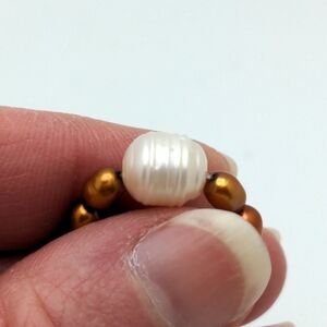 Handmade Baroque Pearl Gold Ring